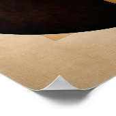 Minimale luxe Art Deco geometrische abstract beige Poster (Hoek)