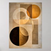 Minimale luxe Art Deco geometrische abstract beige Poster (Voorkant)