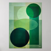 Minimale luxe Art Deco geometrische abstracte groe Poster (Voorkant)