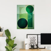 Minimale luxe Art Deco geometrische abstracte groe Poster (Thuiskantoor)