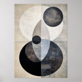 Minimale luxe Art Deco geometrische abstracte neut Poster (Voorkant)