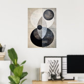 Minimale luxe Art Deco geometrische abstracte neut Poster (Thuiskantoor)