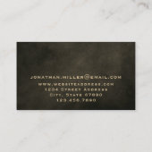 Minimale Luxe Black Gold Monogram Visitekaartje (Achterkant)