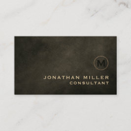 Minimale Luxe Black Gold Monogram Visitekaartje