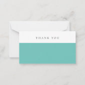 Minimale Luxe Blauwgroen Moderne Stationery Note C Notitiekaartje (Voorkant)