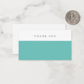 Minimale Luxe Blauwgroen Moderne Stationery Note C Notitiekaartje (Voorkant / Achterkant in situ)