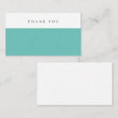 Minimale Luxe Blauwgroen Moderne Stationery Note C Notitiekaartje (Voorkant / Achterkant)