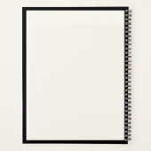 Minimale luxe Boutique Black/Ivory-benoeming Planner (Achterkant)