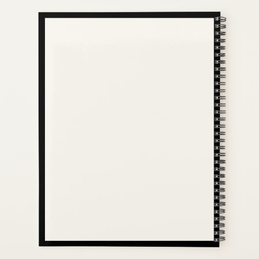 Minimale luxe Boutique Black/Ivory-benoeming Planner (Achterkant)