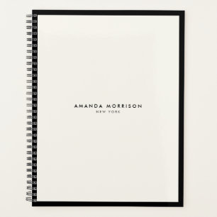 Minimale luxe Boutique Black/Ivory-benoeming Planner