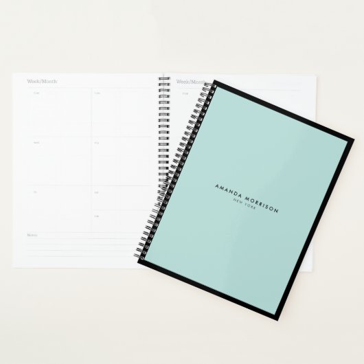 Minimale luxe Boutique Black/Mint Appointment Planner (Display)