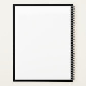 Minimale luxe Boutique Black/White Appointment Planner (Achterkant)