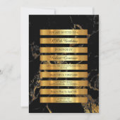 Minimale Luxe Gold Stripes zwarte marmer Kaart (Voorkant)