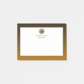 Minimale luxe goudmonogram post-it® notes (Voorkant)