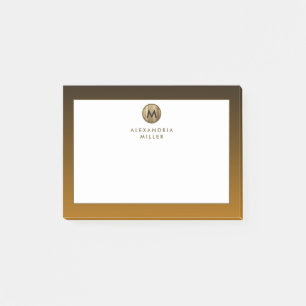Minimale luxe goudmonogram post-it® notes