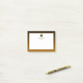 Minimale luxe goudmonogram post-it® notes (Op bureau)