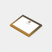 Minimale luxe goudmonogram post-it® notes (Schuin)