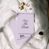 Minimale luxe oude geld paarse editoriale trouwfot save the date