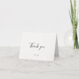Minimale luxe trouwkaart Elegant vouw Bedankkaart