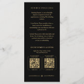 Minimale Luxe Wimperartiest Studio Prijslijst Menu (Achterkant)