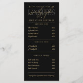 Minimale Luxe Wimperartiest Studio Prijslijst Menu (Voorkant)
