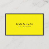 Minimale luxeboer, vibrant geel visitekaartje (Achterkant)