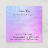 Minimale luxegoudholografische logo vierkante visitekaartje (Achterkant)