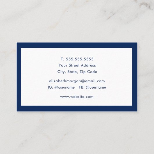 Minimale luxemburgse Modern Visitekaartje (Achterkant)