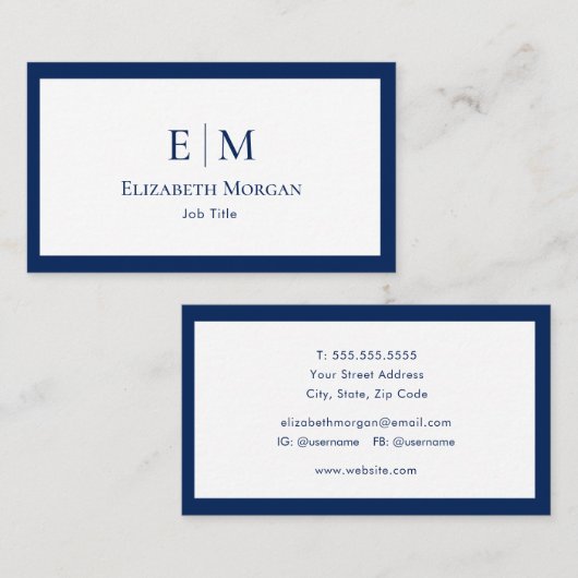 Minimale luxemburgse Modern Visitekaartje (Voorkant / Achterkant)