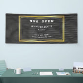 Minimale luxueuze zwarte goudwinkel spandoek (Beurs)