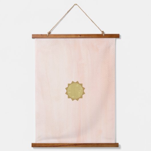 Minimale maan en zon hangend wandkleed (Voorkant)