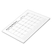Minimale maandelijkse basis-kalenderlaptop notitieblok (Schuin)