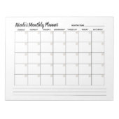 Minimale maandelijkse basis-kalenderlaptop notitieblok (Voorkant)
