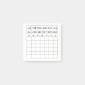 Minimale maandelijkse Planner Mini Calendar Post-it® Notes (Voorkant)