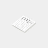 Minimale maandelijkse Planner Mini Calendar Post-it® Notes (Schuin)
