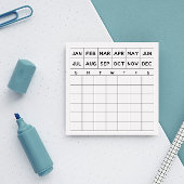 Minimale maandelijkse Planner Mini Calendar Post-it® Notes