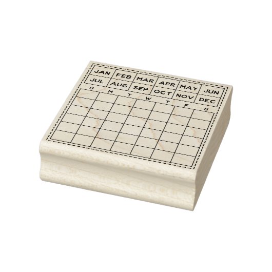Minimale maandelijkse planner rubberstempel (Stempel)