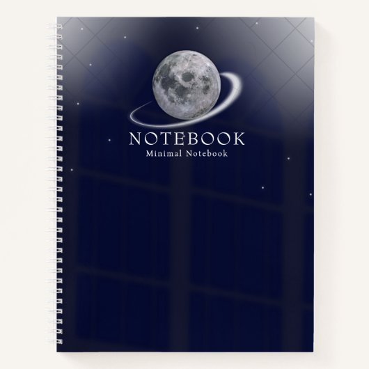 Minimale Maanruimte Persoonlijk Notitieboek (Voorkant)