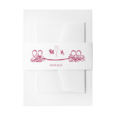 Minimale Magenta Floral Islamic Bismillah Initiale Uitnodigingen Wikkel (Voorkant Voorbeeld)