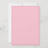 Minimale Magenta Roze Band van het Manuscript spar Save The Date (Achterkant)