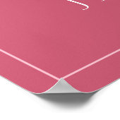 Minimale Magenta roze het Welkome Teken van het Bi Poster (Hoek)