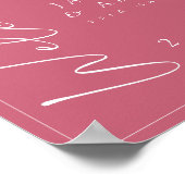 Minimale Magenta roze het Welkome Teken van het Bi Poster (Hoek)