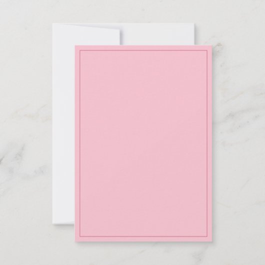 Minimale Magenta roze Kaart voor weduwschap met RS (Achterkant)