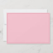 Minimale magenta roze weduwschap met het script sp save the date (Achterkant)
