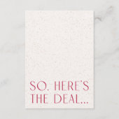 Minimale Magenta Wedding Details Kaart RSVP QR Cod (Voorkant)