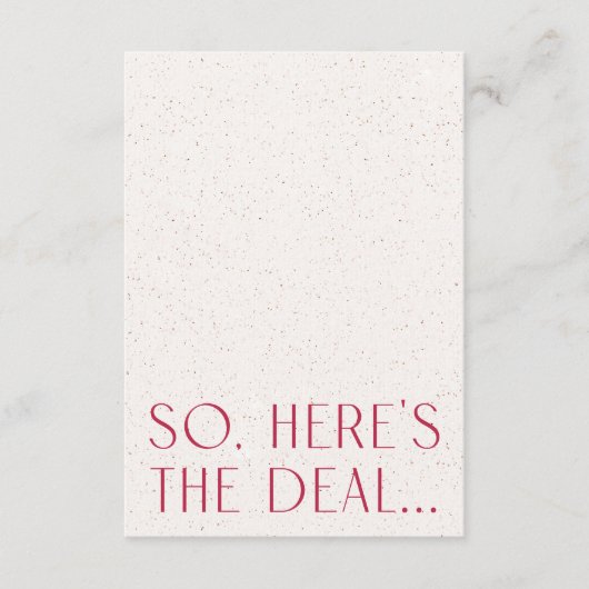 Minimale Magenta Wedding Details Kaart RSVP QR Cod (Voorkant)