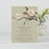 Minimale Magnolia Celebration of Life Funeral (Staand voorkant)