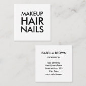 Minimale make-up artiest/salon visitekaartje (Voorkant / Achterkant)