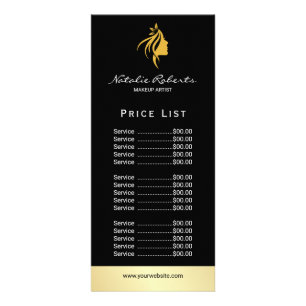 Minimale Make-up Artist Rack Card  Reclamekaart