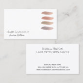 Minimale make-up paletpenseelstreken visitekaartje (Voorkant / Achterkant)